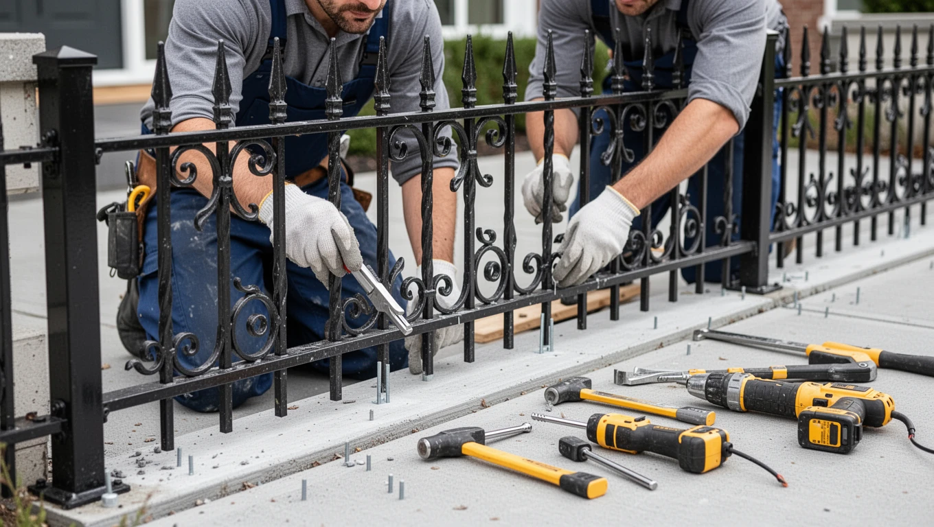 Wrought Iron Fence Installation